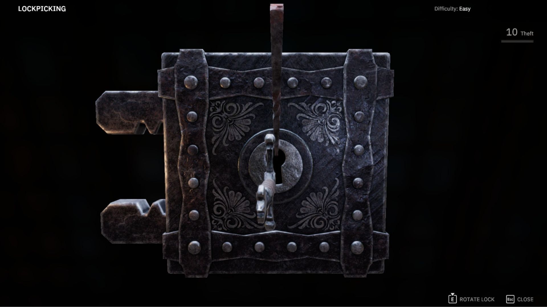A still from the lockpicking mini-game (Image via Awaken Realms)